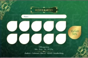 Bonuskarte für Rabatt